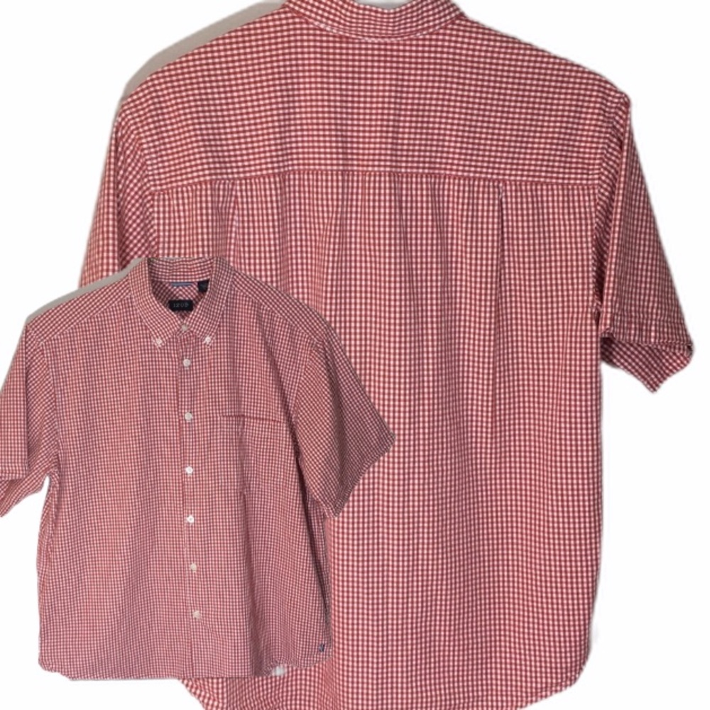 IZOD red checked Button Down